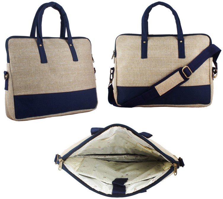 Fibre Gold Premium Jute Laptop Bag | Stylish Office Bag for Men & Women - Image 8
