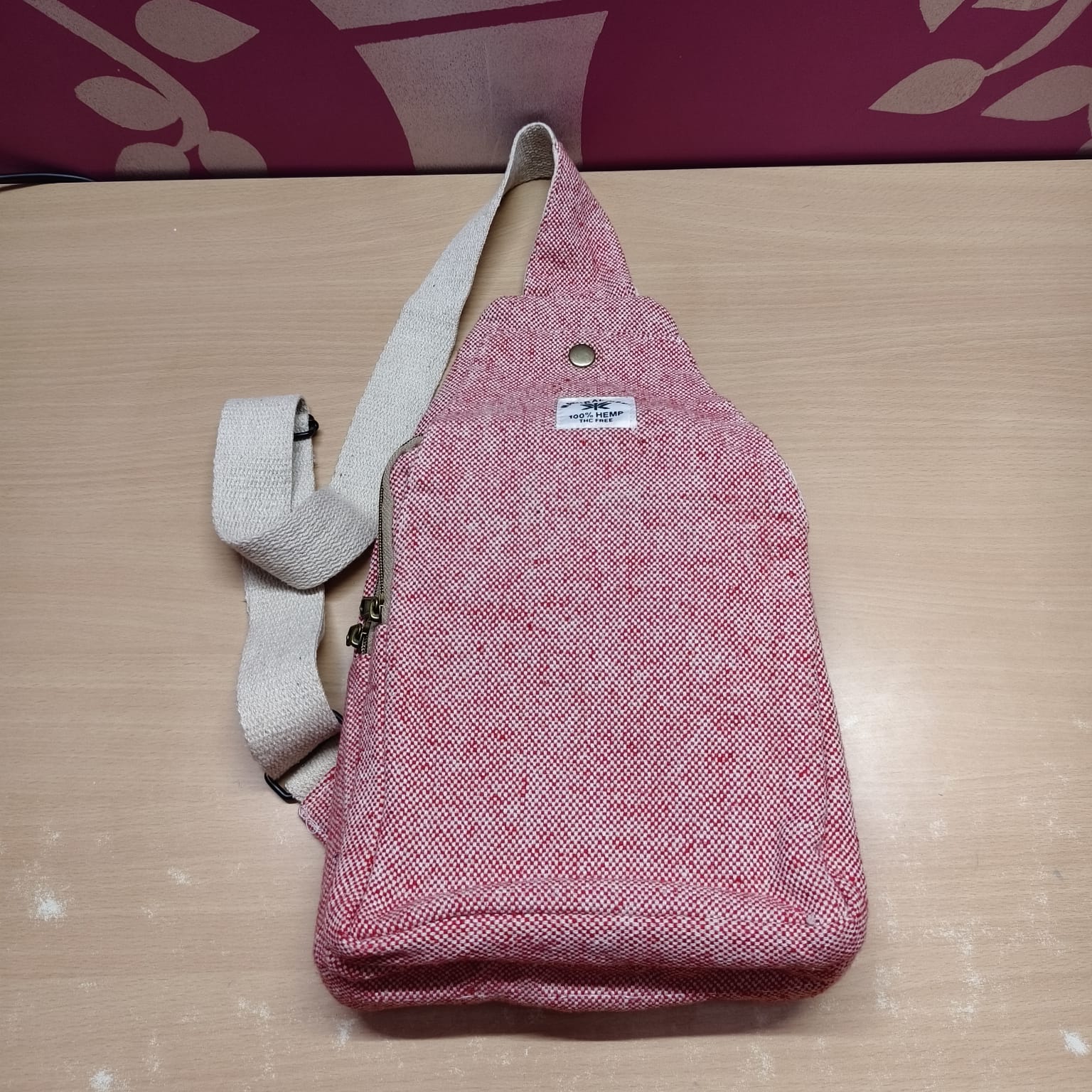 Fibre Gold Natural Hemp Crossbody Sling Bag for Men & Women - Image 5