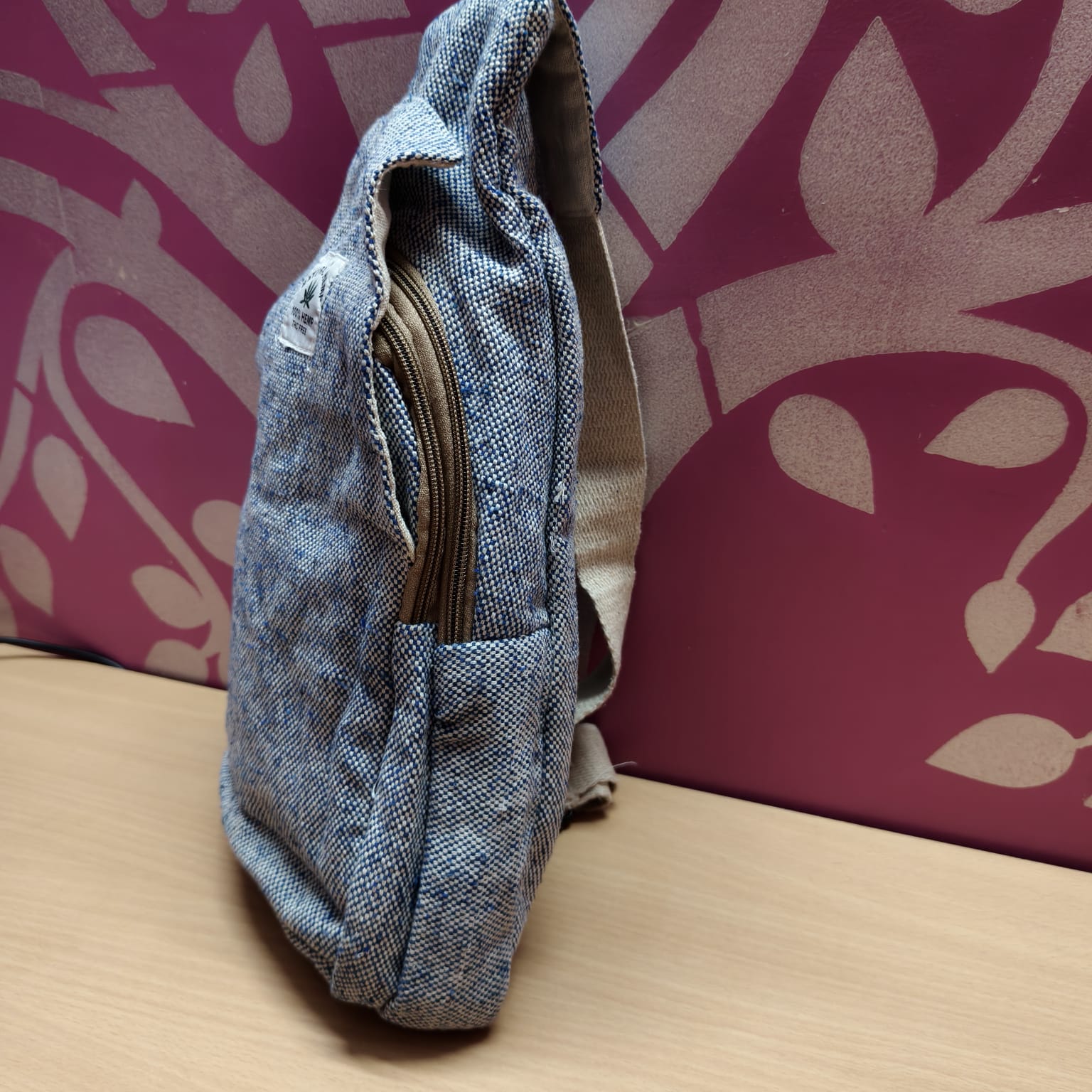 Fibre Gold Natural Hemp Sling Bag for Men & Women | Eco-Friendly Crossbody Everyday Bag - Image 8