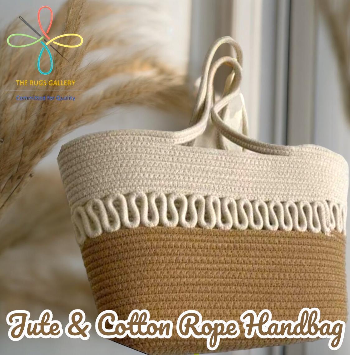 Fibre Gold Coastal Chic Cotton Rope Tote Bag for Women