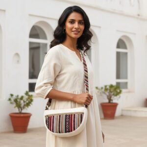Fibre Gold Unisex Himalayan Hemp Side Bag | Eco-Friendly Hemp Crossbody Sling Bag