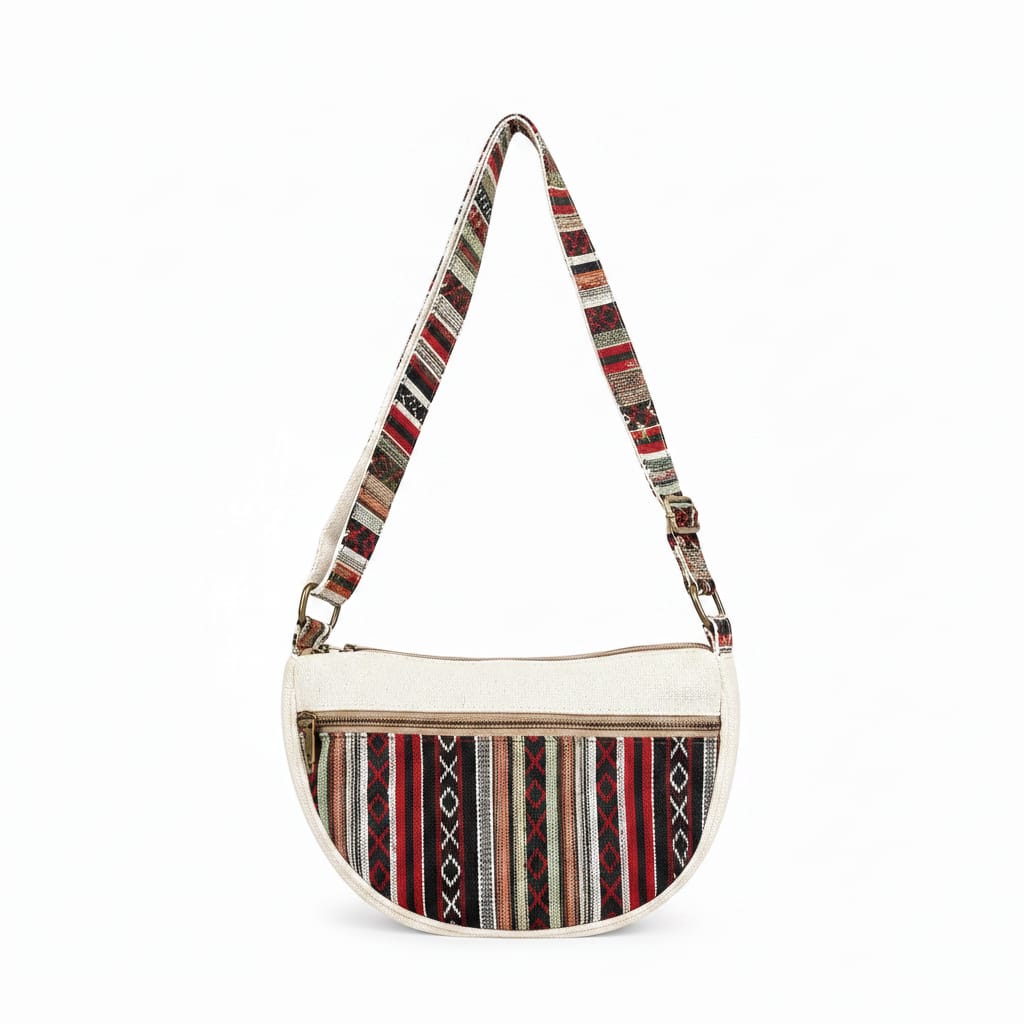 Fibre Gold Unisex Himalayan Hemp Side Bag | Eco-Friendly Hemp Crossbody Sling Bag - Image 8