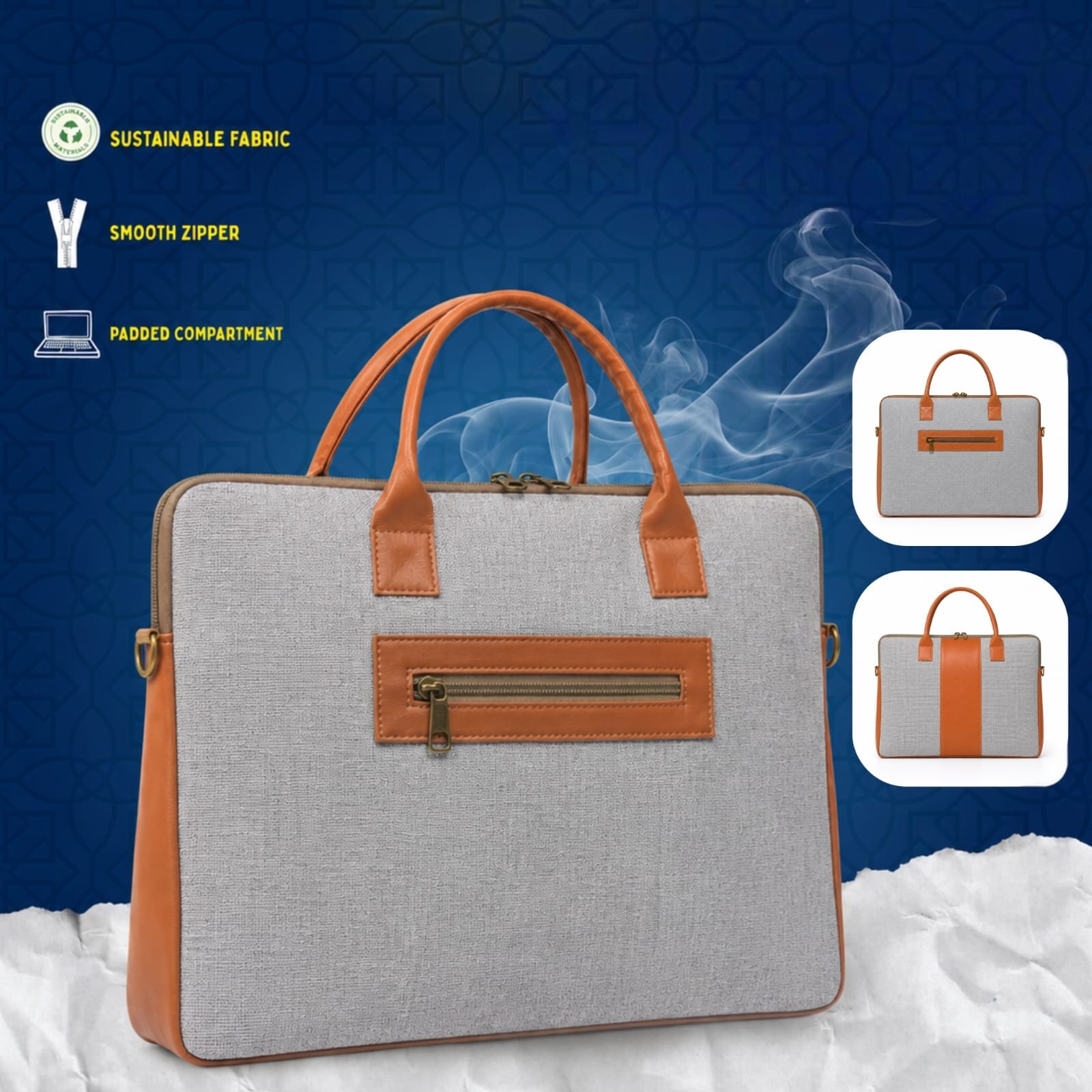 Fibre Gold Premium Jute Laptop Bag | Stylish Office Bag for Men & Women - Image 4