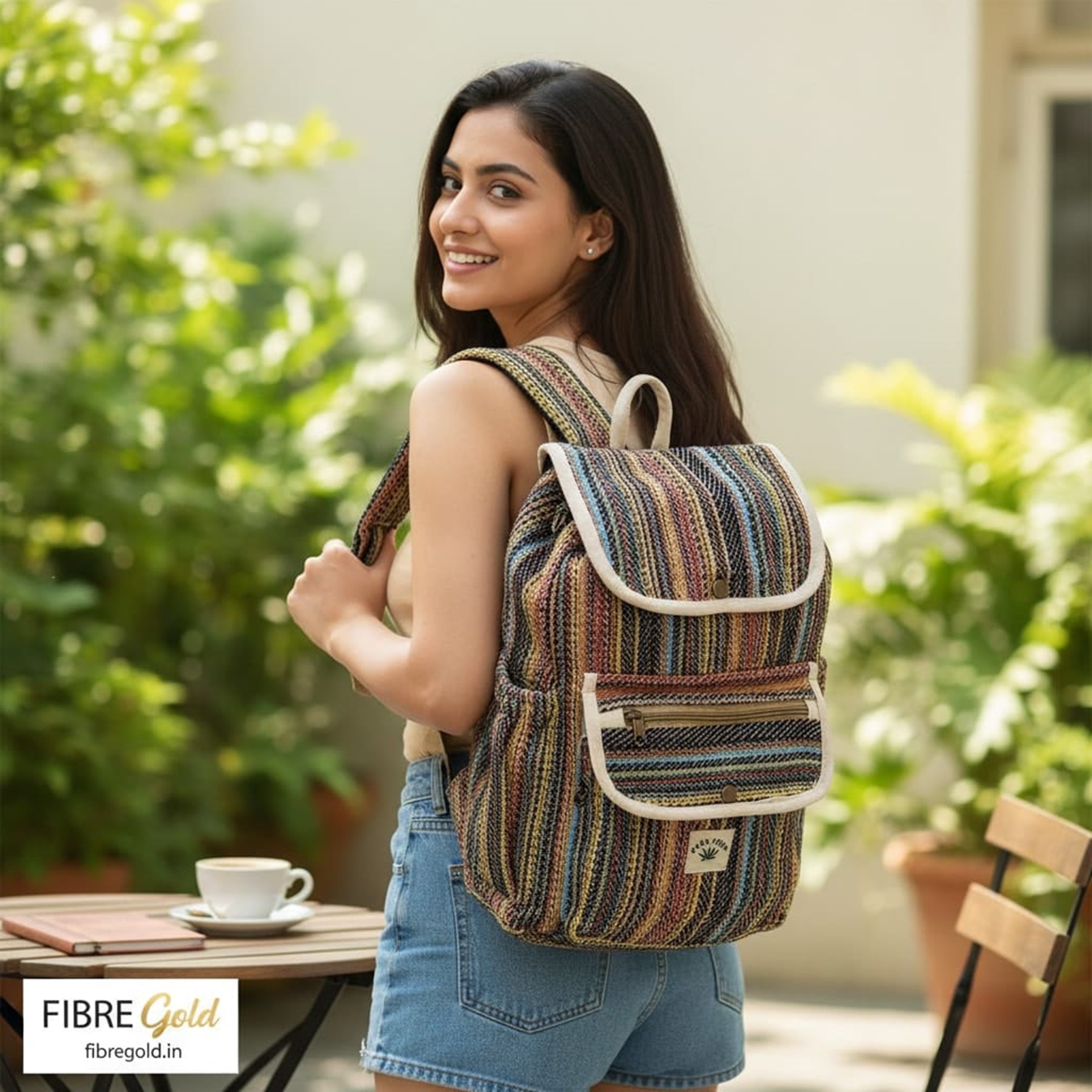 Fibre Gold Sustainable Hemp Backpack – Lightweight, Durable & Comfortable Unisex
